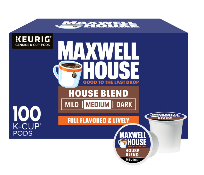 100 ct. Maxwell House House Blend Medium Roast K-Cup Coffee Pods