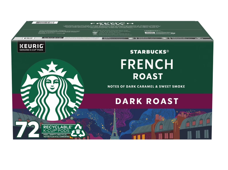 72 ct. Starbucks French Roast Dark Roast K-Cup Coffee Pods