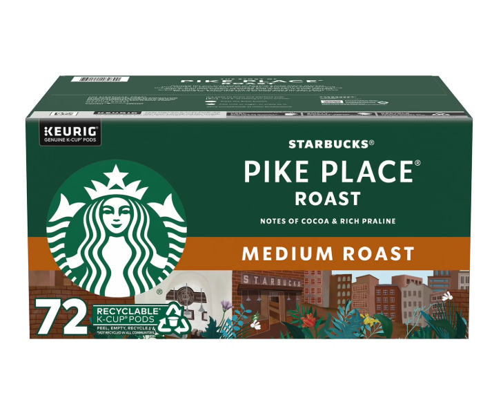 72 ct. Starbucks Pike Place Medium Roast K-Cup Coffee Pods
