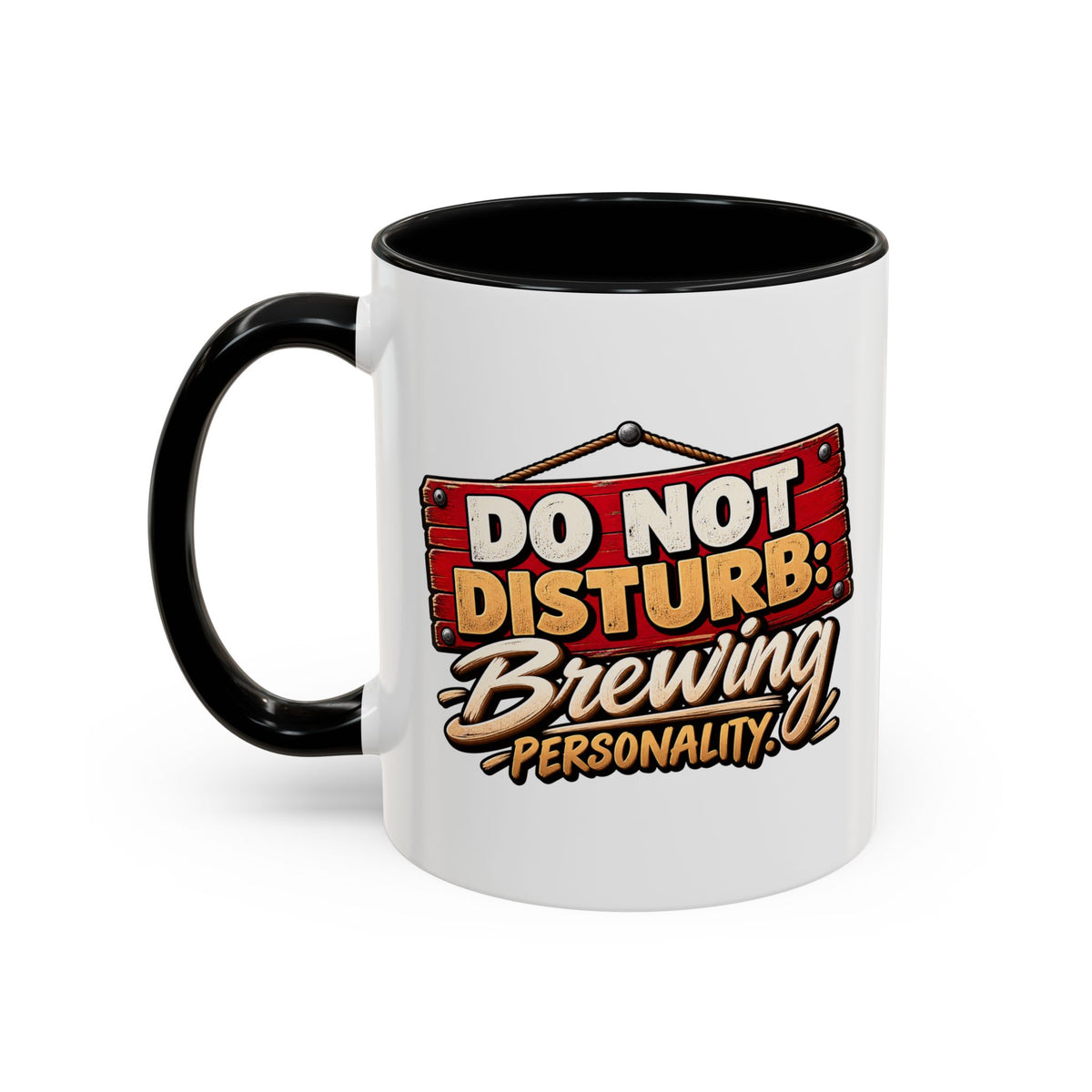 Do Not Disturb Brewing Personality Coffee Mug - Funny Morning Tea Cup (11/15oz)