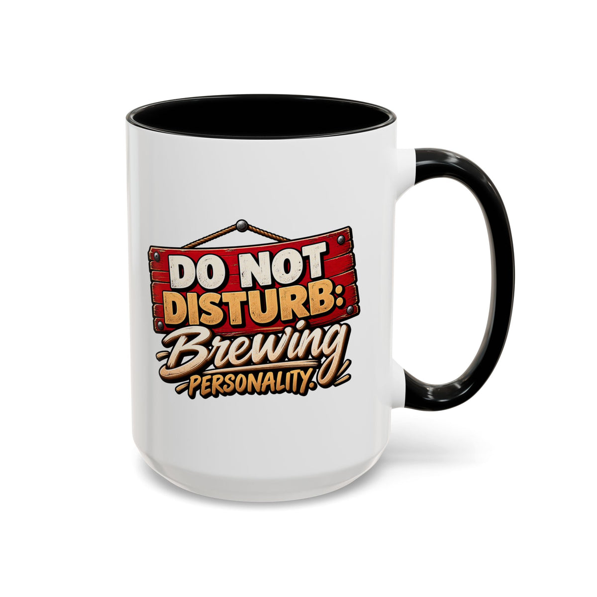 Do Not Disturb Brewing Personality Coffee Mug - Funny Morning Tea Cup (11/15oz)
