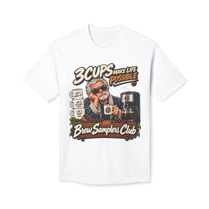 3 Cups Make Life Possible Brew Samplers Club T-Shirt