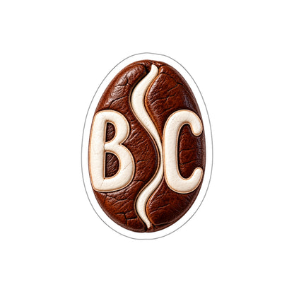 BC Monogram Leather-Style Die-Cut Sticker