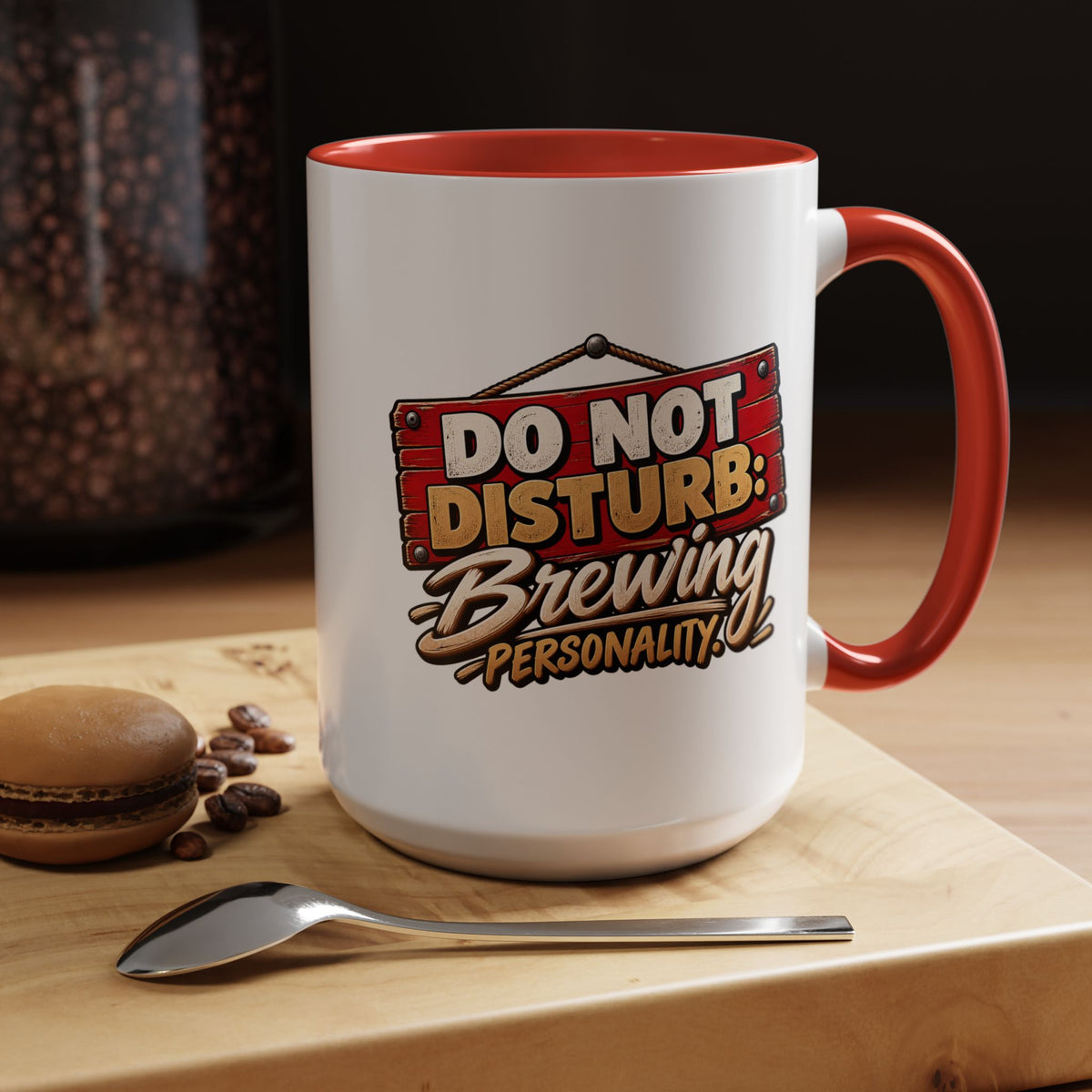 Do Not Disturb Brewing Personality Coffee Mug - Funny Morning Tea Cup (11/15oz)