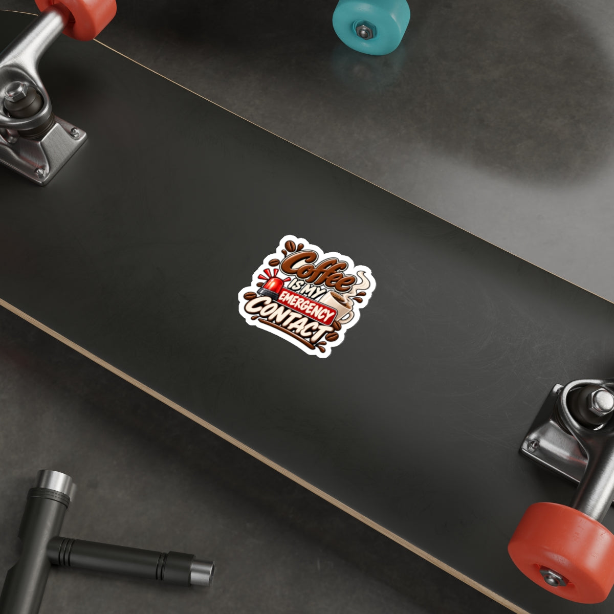Coffee Is My Emergency Contact — Die-Cut Sticker