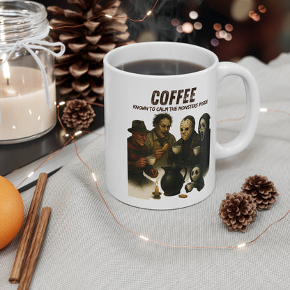 "Coffee. Known to calm the monsters inside" 11oz Mug