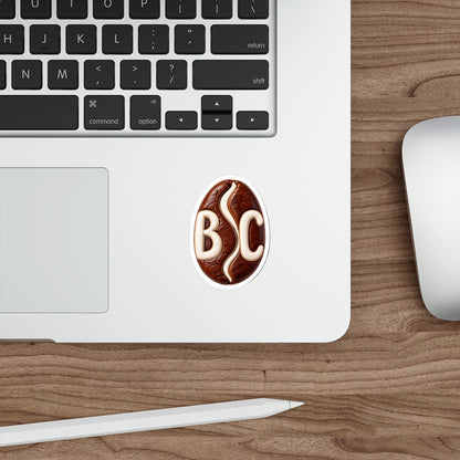 BC Monogram Leather-Style Die-Cut Sticker