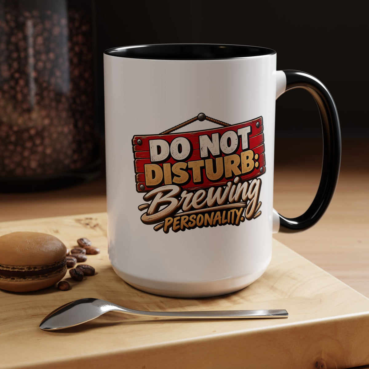 Do Not Disturb Brewing Personality Coffee Mug - Funny Morning Tea Cup (11/15oz)