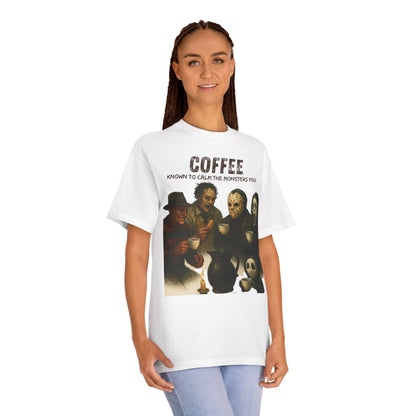 Coffee. Known to calm the monsters inside T-shirt