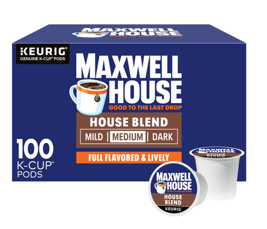100 ct. Maxwell House House Blend Medium Roast K-Cup Coffee Pods