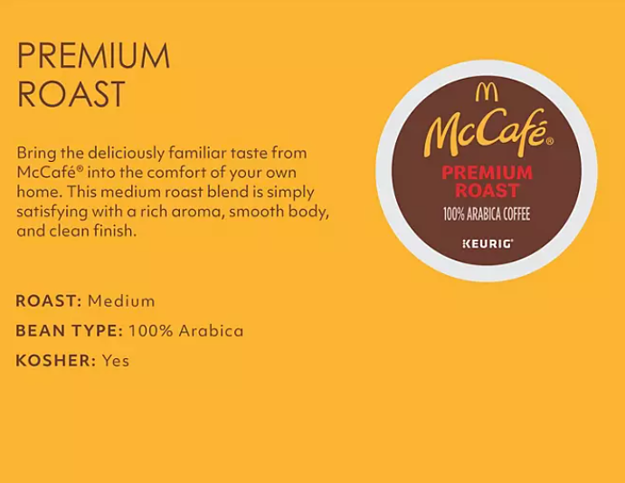 McCafe Premium Medium Roast Coffee Pods